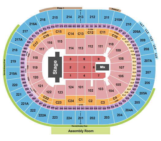 Wells Fargo Center The Who Seating Chart